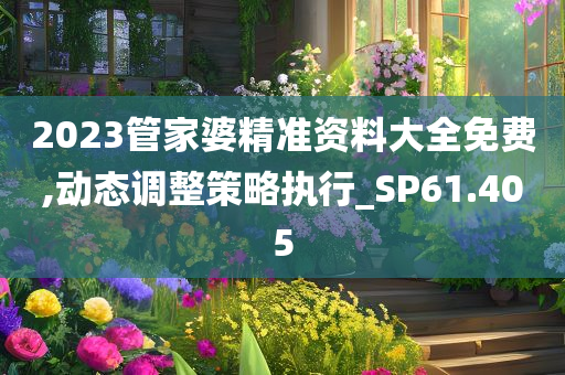 2023管家婆精准资料大全免费,动态调整策略执行_SP61.405