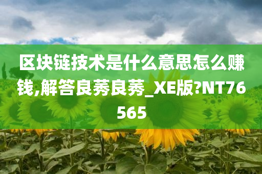 区块链技术是什么意思怎么赚钱,解答良莠良莠_XE版?NT76565