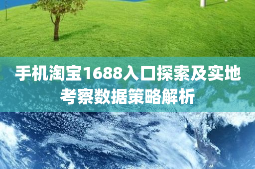 手机淘宝1688入口探索及实地考察数据策略解析