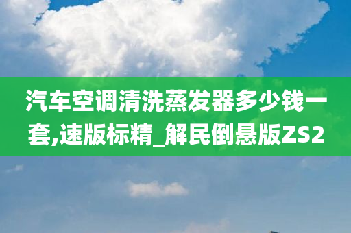 汽车空调清洗蒸发器多少钱一套,速版标精_解民倒悬版ZS2