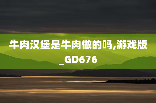 牛肉汉堡是牛肉做的吗,游戏版_GD676