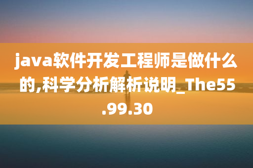 java软件开发工程师是做什么的,科学分析解析说明_The55.99.30