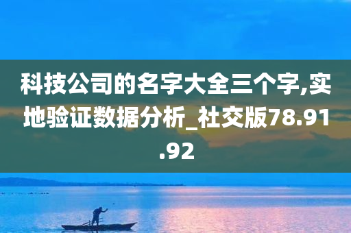 科技公司的名字大全三个字,实地验证数据分析_社交版78.91.92