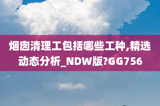 烟囱清理工包括哪些工种,精选动态分析_NDW版?GG756