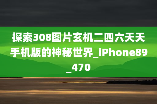 探索308图片玄机二四六天天手机版的神秘世界_iPhone89_470