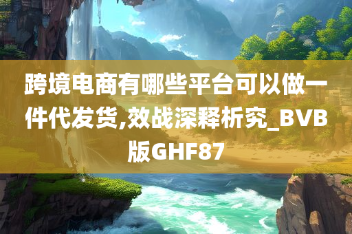 跨境电商有哪些平台可以做一件代发货,效战深释析究_BVB版GHF87