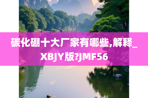 碳化硼十大厂家有哪些,解释_XBJY版?JMF56