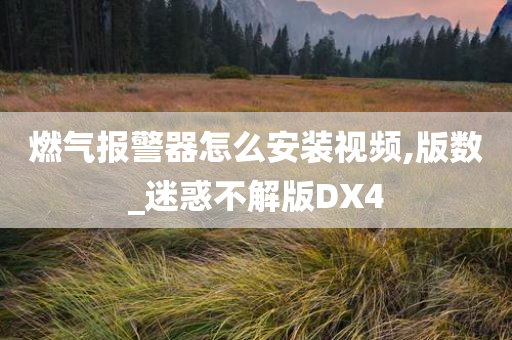 燃气报警器怎么安装视频,版数_迷惑不解版DX4