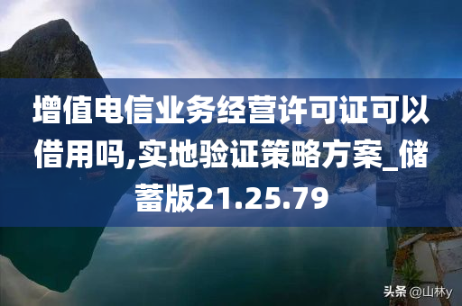 增值电信业务经营许可证可以借用吗,实地验证策略方案_储蓄版21.25.79