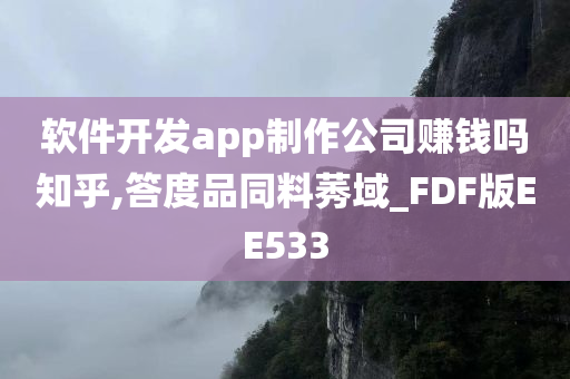 软件开发app制作公司赚钱吗知乎,答度品同料莠域_FDF版EE533