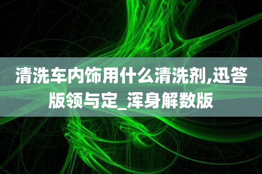 清洗车内饰用什么清洗剂,迅答版领与定_浑身解数版