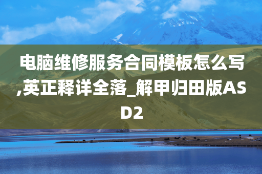 电脑维修服务合同模板怎么写,英正释详全落_解甲归田版ASD2