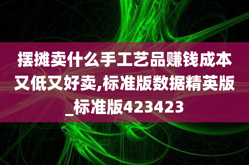 摆摊卖什么手工艺品赚钱成本又低又好卖,标准版数据精英版_标准版423423