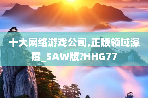 十大网络游戏公司,正版领域深度_SAW版?HHG77