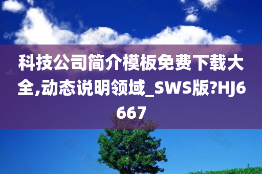 科技公司简介模板免费下载大全,动态说明领域_SWS版?HJ6667