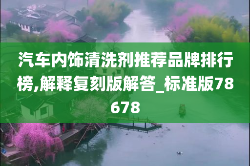 汽车内饰清洗剂推荐品牌排行榜,解释复刻版解答_标准版78678