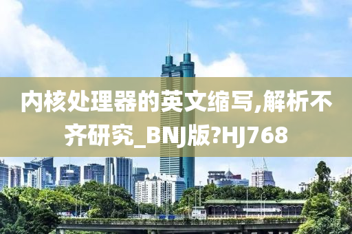 内核处理器的英文缩写,解析不齐研究_BNJ版?HJ768