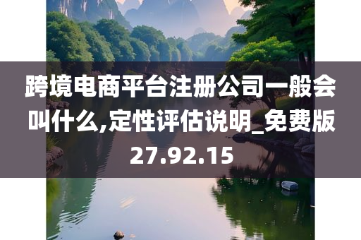 跨境电商平台注册公司一般会叫什么,定性评估说明_免费版27.92.15