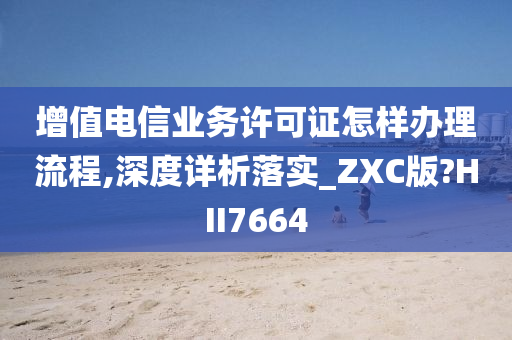 增值电信业务许可证怎样办理流程,深度详析落实_ZXC版?HII7664