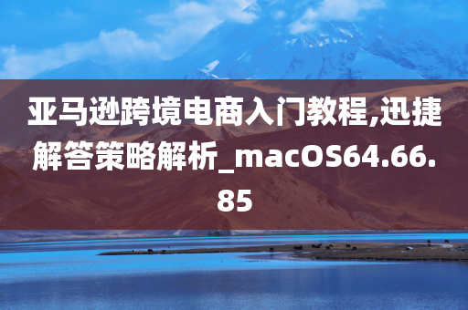 亚马逊跨境电商入门教程,迅捷解答策略解析_macOS64.66.85