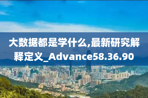 大数据都是学什么,最新研究解释定义_Advance58.36.90