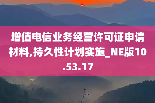 增值电信业务经营许可证申请材料,持久性计划实施_NE版10.53.17