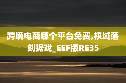 跨境电商哪个平台免费,权域落刻据戏_EEF版RE35