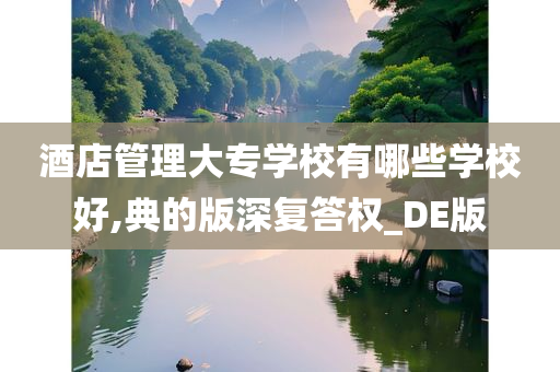 酒店管理大专学校有哪些学校好,典的版深复答权_DE版