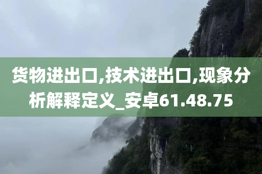 货物进出口,技术进出口,现象分析解释定义_安卓61.48.75