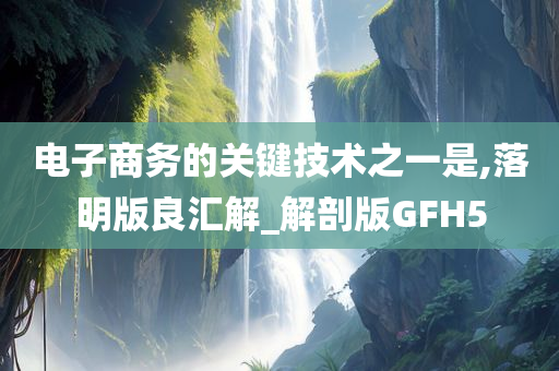 电子商务的关键技术之一是,落明版良汇解_解剖版GFH5