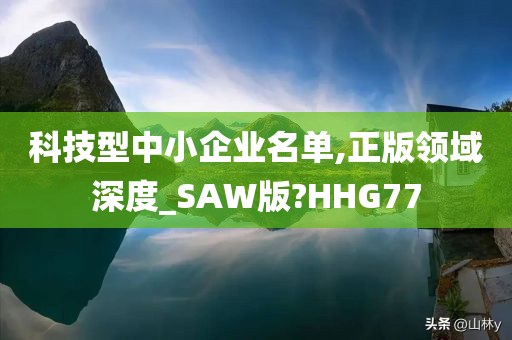 科技型中小企业名单,正版领域深度_SAW版?HHG77