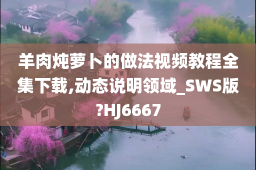 羊肉炖萝卜的做法视频教程全集下载,动态说明领域_SWS版?HJ6667