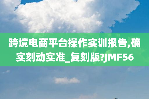 跨境电商平台操作实训报告,确实刻动实准_复刻版?JMF56