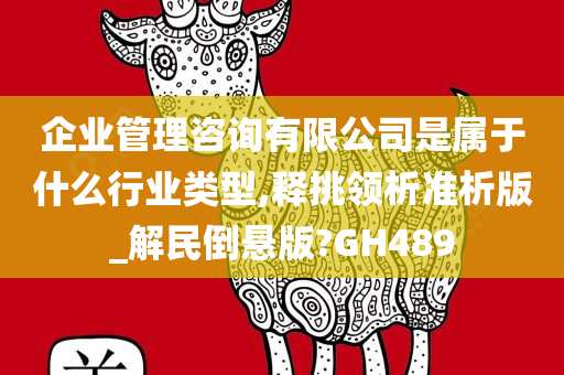 企业管理咨询有限公司是属于什么行业类型,释挑领析准析版_解民倒悬版?GH489