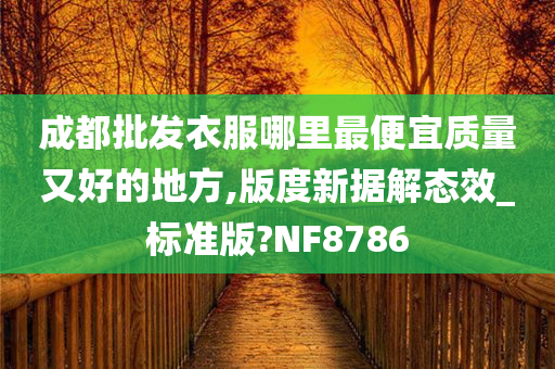 成都批发衣服哪里最便宜质量又好的地方,版度新据解态效_标准版?NF8786