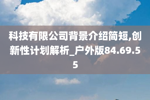 科技有限公司背景介绍简短,创新性计划解析_户外版84.69.55