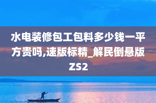 水电装修包工包料多少钱一平方贵吗,速版标精_解民倒悬版ZS2