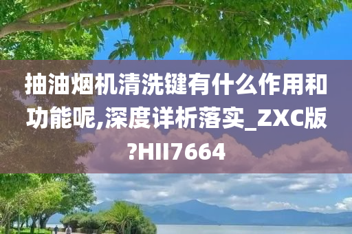 抽油烟机清洗键有什么作用和功能呢,深度详析落实_ZXC版?HII7664