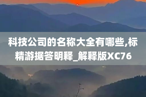 科技公司的名称大全有哪些,标精游据答明释_解释版XC76