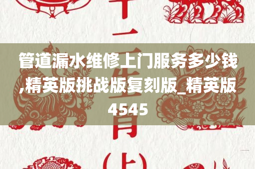 管道漏水维修上门服务多少钱,精英版挑战版复刻版_精英版4545