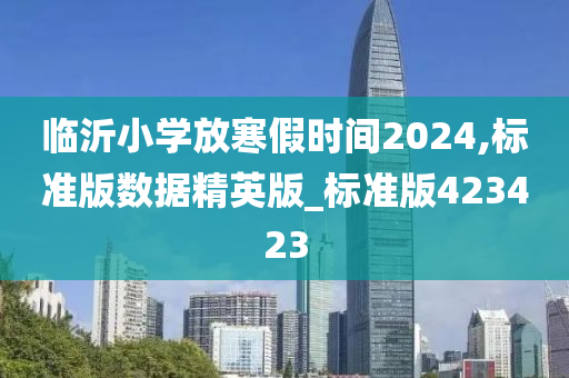 临沂小学放寒假时间2024,标准版数据精英版_标准版423423