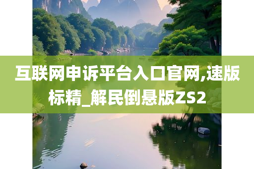 互联网申诉平台入口官网,速版标精_解民倒悬版ZS2