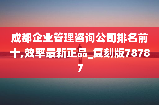 成都企业管理咨询公司排名前十,效率最新正品_复刻版78787