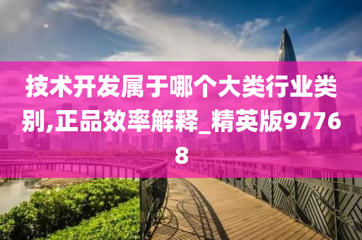 技术开发属于哪个大类行业类别,正品效率解释_精英版97768