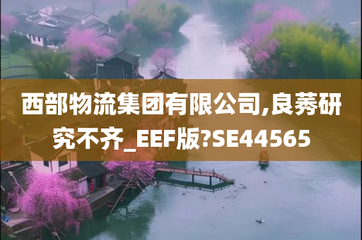 西部物流集团有限公司,良莠研究不齐_EEF版?SE44565