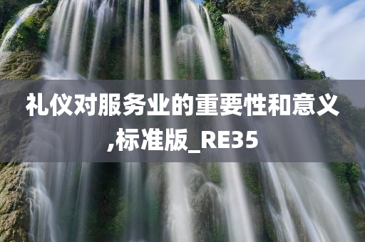 礼仪对服务业的重要性和意义,标准版_RE35