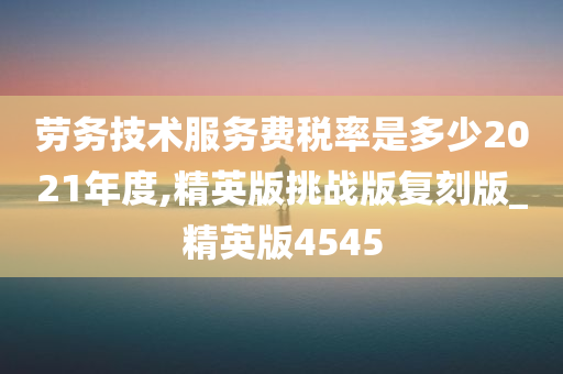 劳务技术服务费税率是多少2021年度,精英版挑战版复刻版_精英版4545