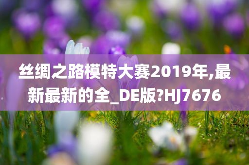 丝绸之路模特大赛2019年,最新最新的全_DE版?HJ7676