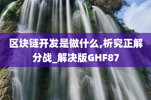 区块链开发是做什么,析究正解分战_解决版GHF87