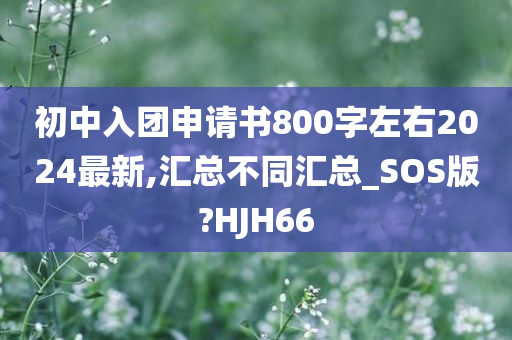 初中入团申请书800字左右2024最新,汇总不同汇总_SOS版?HJH66